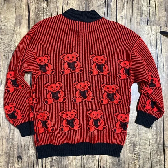 Vintage Adele Knitwear Teddy Bear Kawaii Sweater - Picture 2 of 7